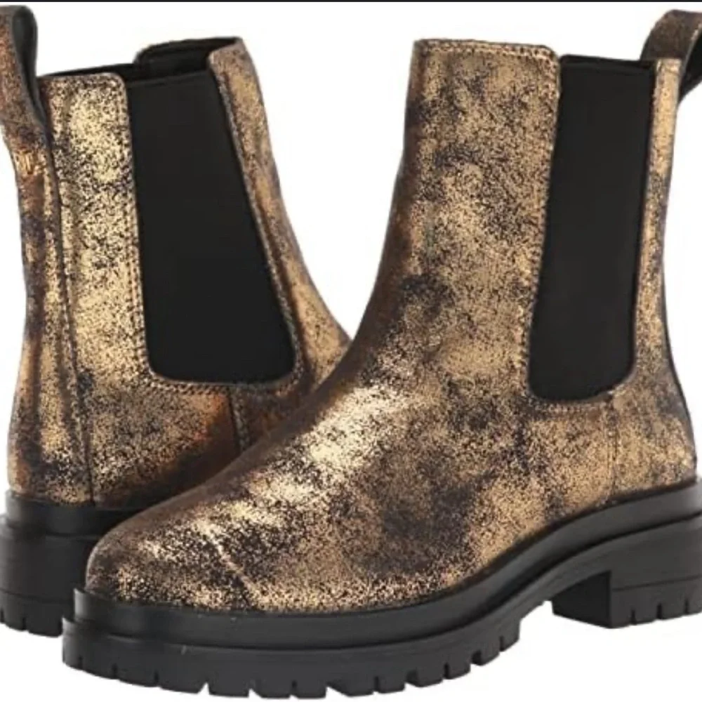 Ralph Lauren Chelsea metallic bootie